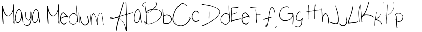 Maya Medium font