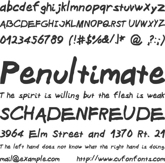 Middle School Sucks font preview