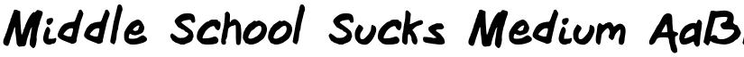 Middle School Sucks Medium font