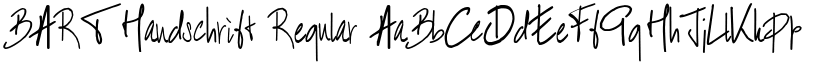 BART Handschrift Regular font