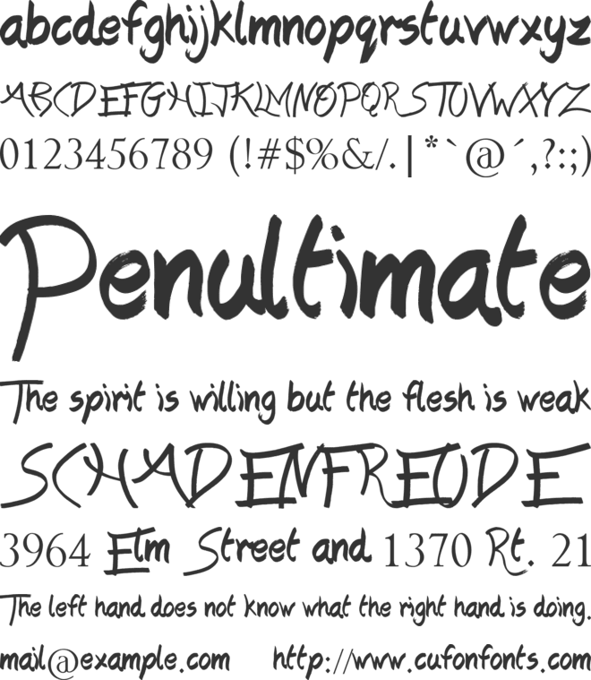 The Blue Oasis font preview