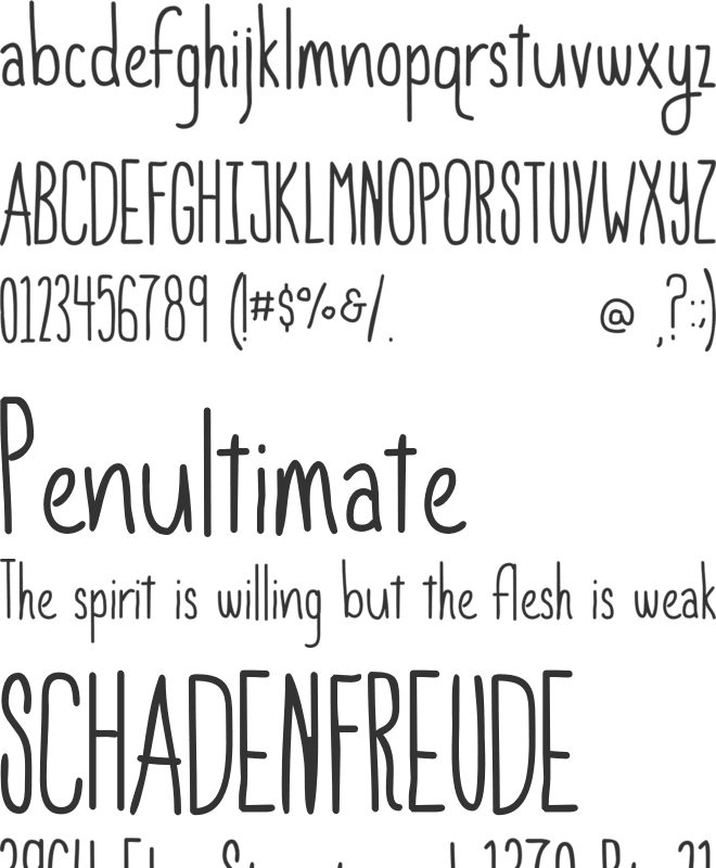 Strawberry Avalanche font preview