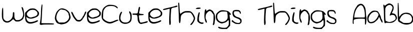 WeLoveCuteThings Things font