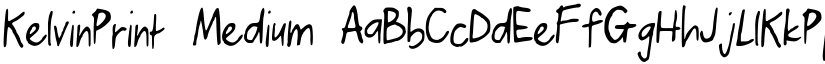 KelvinPrint Medium font
