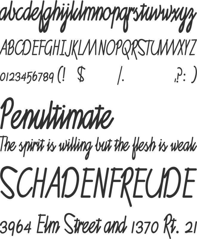 Ruth Script font preview