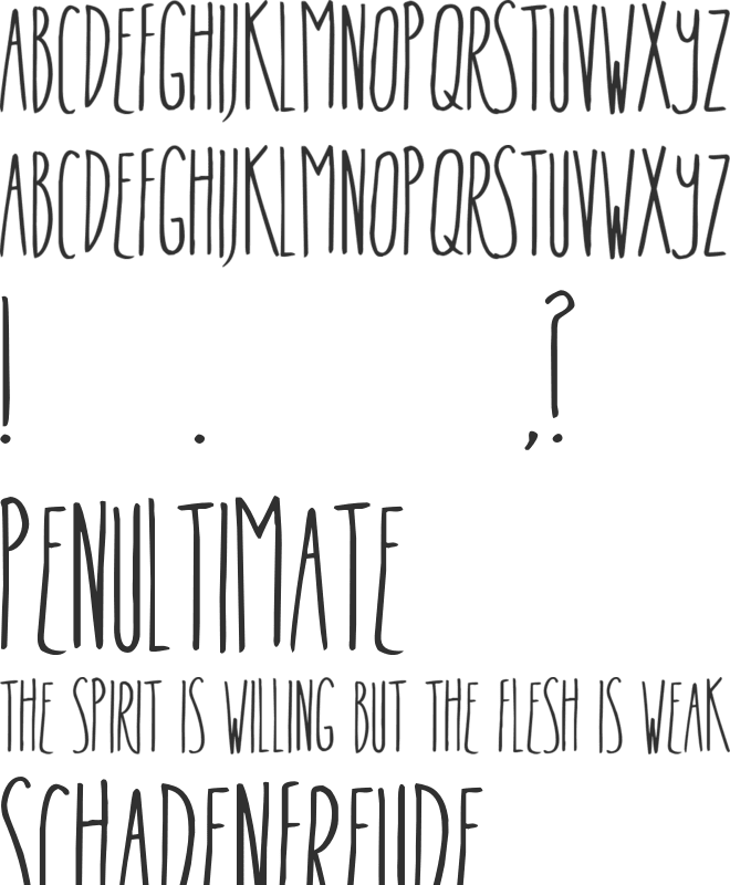 In The Know font preview
