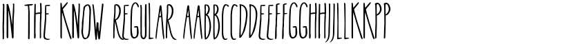 In The Know Regular font