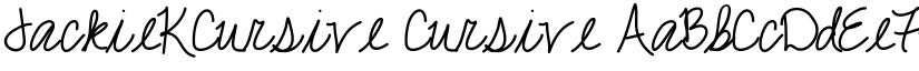 JackieKCursive Cursive font
