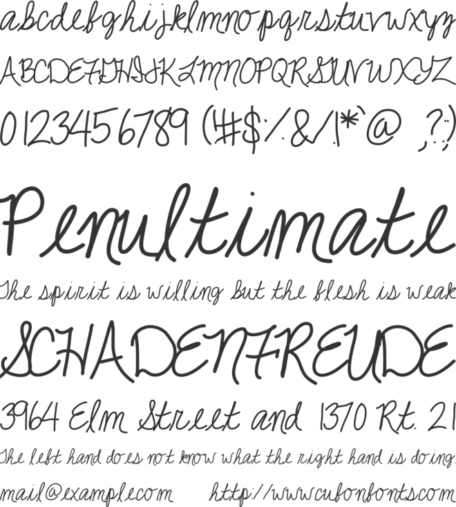 JackieKCursive font preview