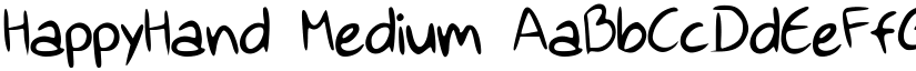 HappyHand Medium font