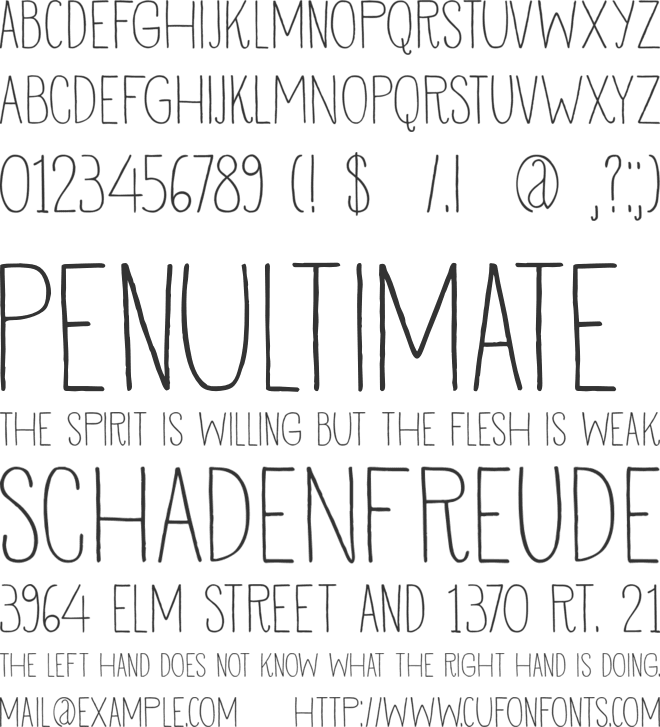 DK Vermilion font preview