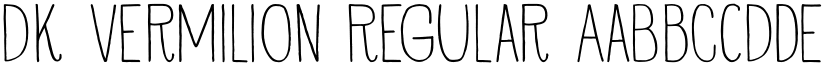 DK Vermilion Regular font