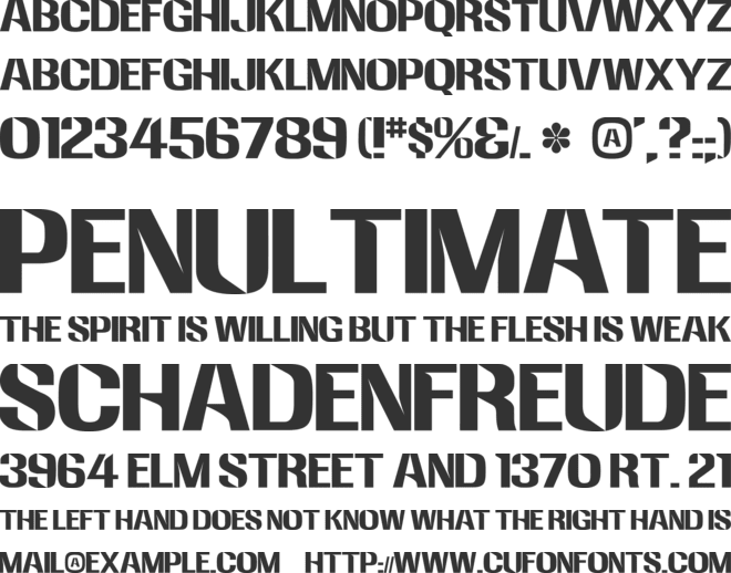 Westinghouse-Regular font preview