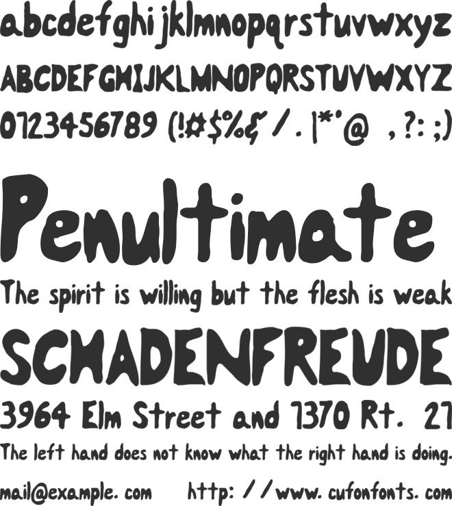 Analgesics font preview