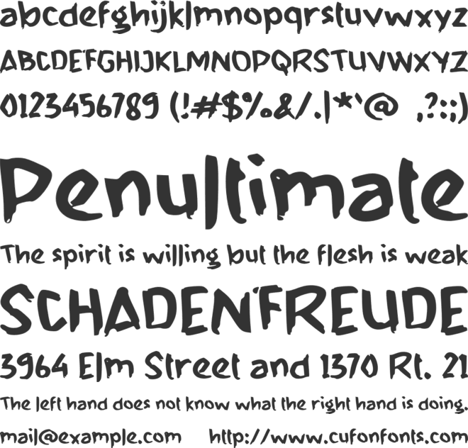 e Earthis font preview