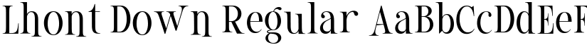 Lhont Down Regular font