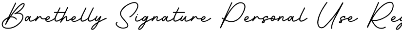 Barethelly Signature Personal Use Regular font