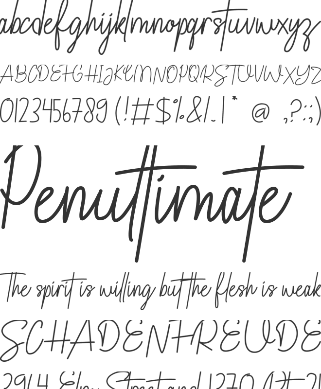 Destination font preview