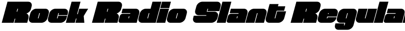 Rock Radio Slant Regular font