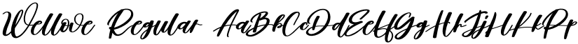 Wellove Regular font