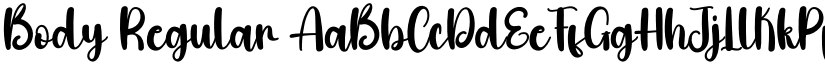 Body Regular font