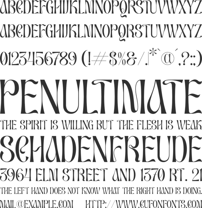 TUPAC MAGRATH font preview