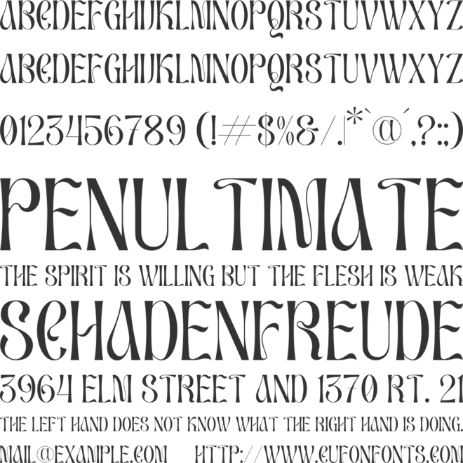 TUPAC MAGRATH font preview