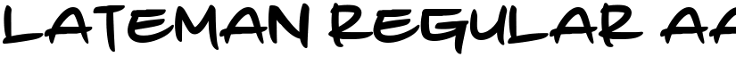 Lateman Regular font