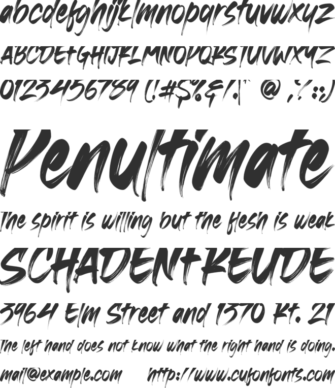 Sephiro font preview