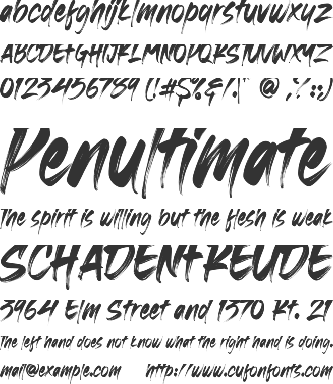Sephiro font preview