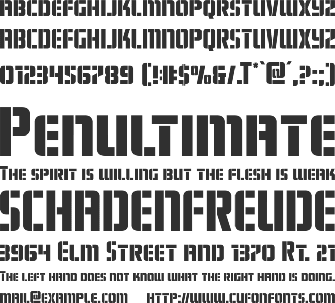 Fortune Soldier font preview