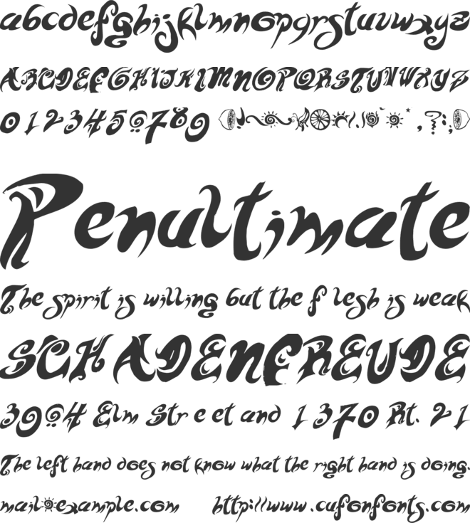 Hurt Me font preview