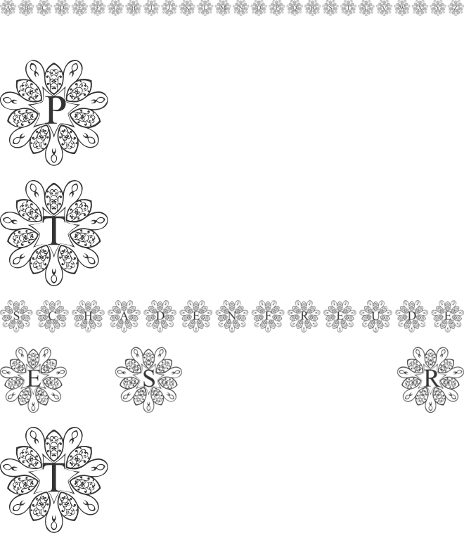 European Monogram font preview