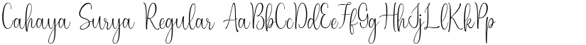 Cahaya Surya Regular font