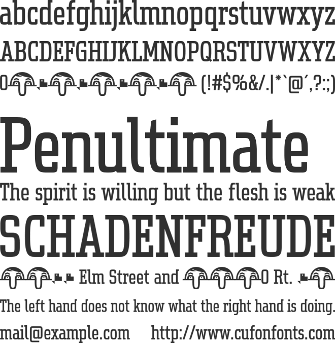 Uchrony font preview