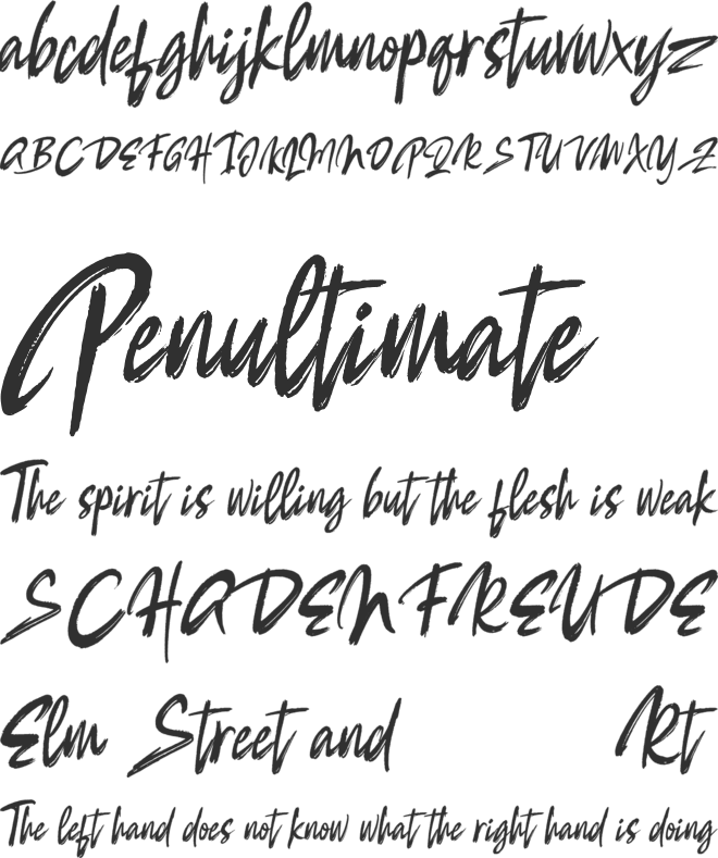 Hot Ink FreeFont font preview