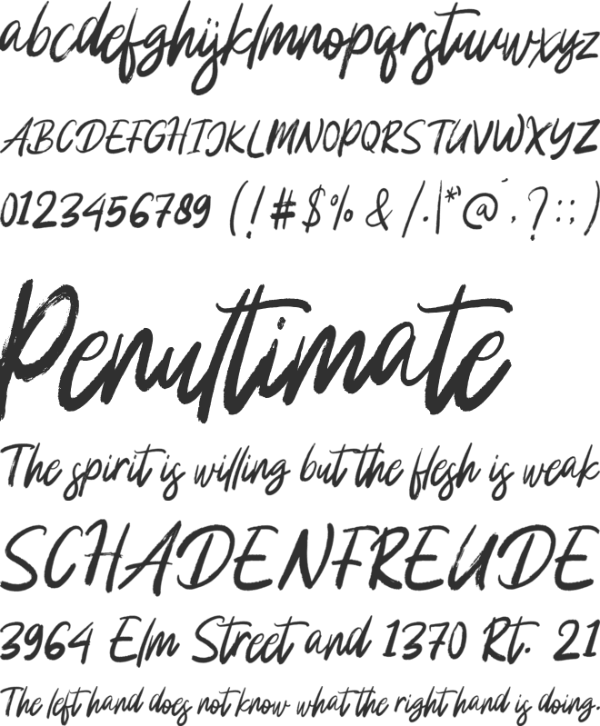Heliconia font preview