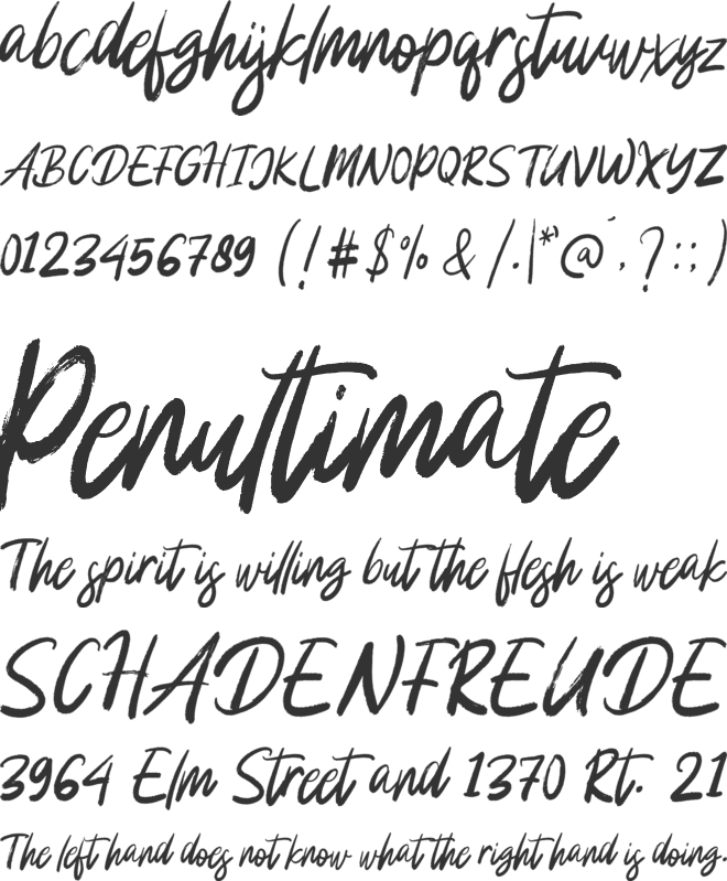 Heliconia font preview