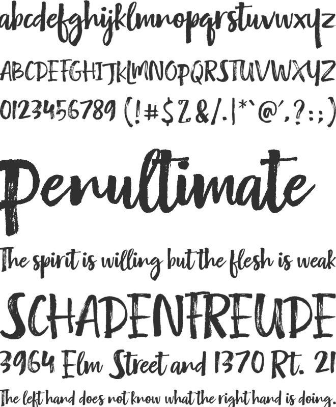 Gruffly font preview