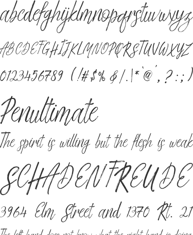 Gempita Brush font preview