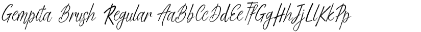 Gempita Brush Regular font