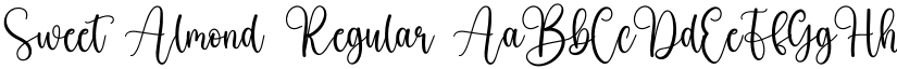 Sweet Almond Regular font