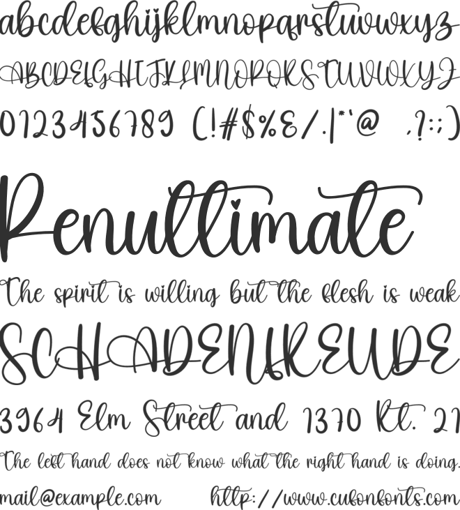 Love Lony font preview