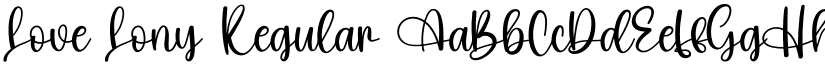 Love Lony Regular font