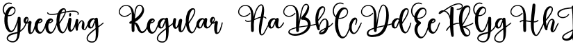 Greeting Regular font