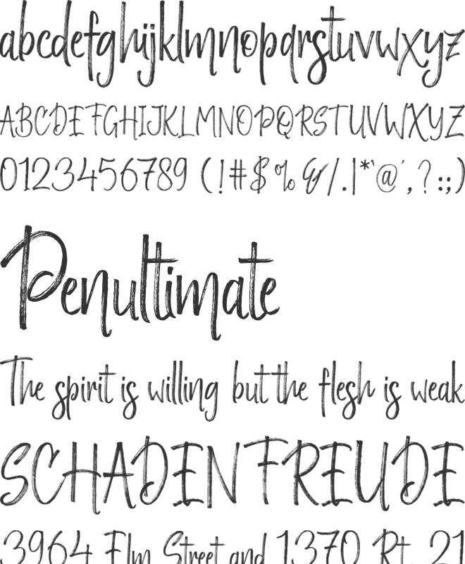 Emilston font preview