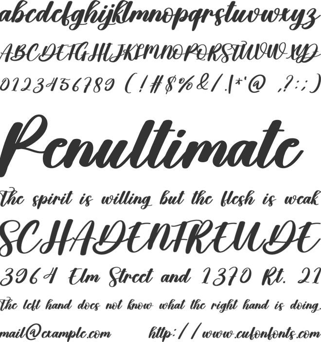 Candy Potato font preview