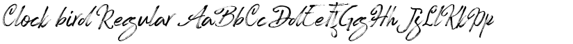 Clock bird Regular font