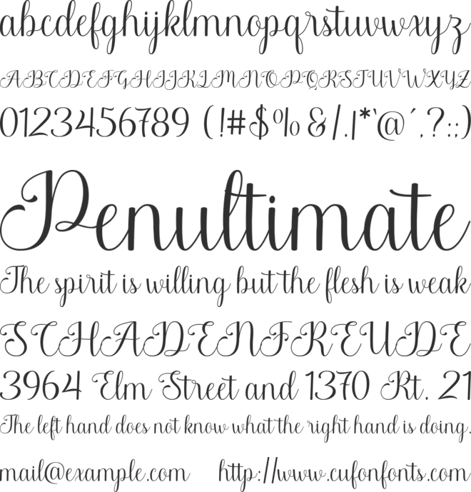 Celtia Script font preview