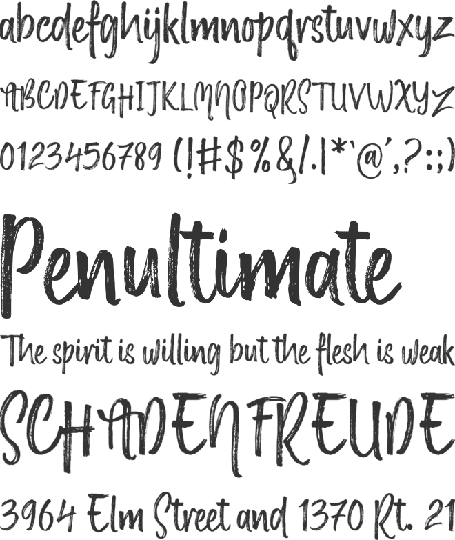 Better Night font preview